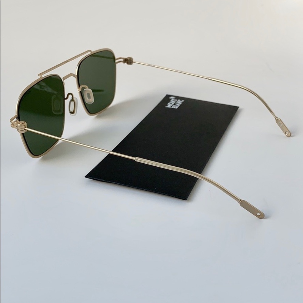 Montblanc Sunglasses MB0050S 008 Gold/Green - Picture 7 of 8